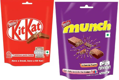 NESTLE KITKAT Finger Chocolate & Munch Chocolate Bars(2 x 141.5 g)