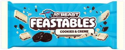 Mr Beast Feastables Cookies & Creme New Pack | White Chocolate Bars(60 g)