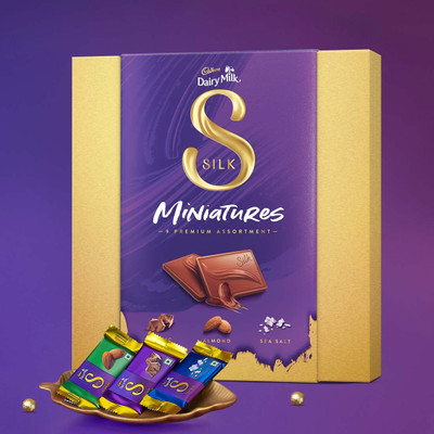 Cadbury Dairy Milk Silk Dairy Milk Silk Miniatures Premium Assorted Chocolate Diwali Gift Pack Bars(90 g)
