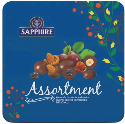 Sapphire Almonds, Hazelnuts & Raisins Covered With Milk Choco | Chocolate Coated Nuts Truffles(200 g)