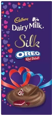 Cadbury Dairy Milk Silk Oreo Red Velvet 130 Gram Crackles Bars(130 g)