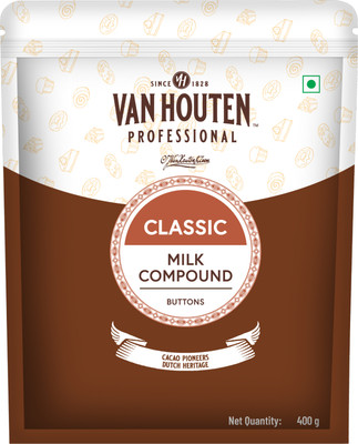 Van Houten Professional (VHP) Milk Compound Buttons | Ideal for Baking Bites(400 g)