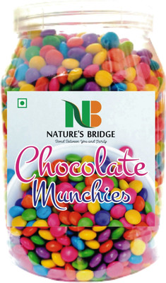 Nature's Bridge Gems Munchies - Chocolate Munchies - Gem s Chocolate - Chocolate Buttons - Jar pack - 900 Gm Truffles(900 g)