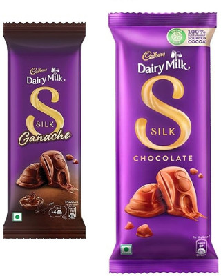 Cadbury Ganache Chocolate & Silk Chocolate Bar Bars(2 x 59 Units)