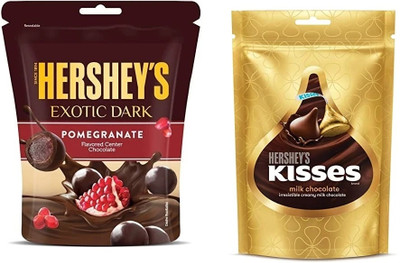 HERSHEY'S EXOTIC DARK POMEGRANATE & Milk Chocolate Bars(2 x 68 g)