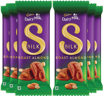 Cadbury Dairy Milk Silk Roast Almond Chocolate Bars(6 x 52 g)
