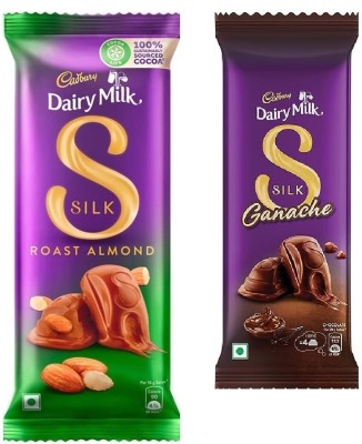 Cadbury Silk Roast Almond & Silk Ganache Chocolate Bars(2 x 58 g)