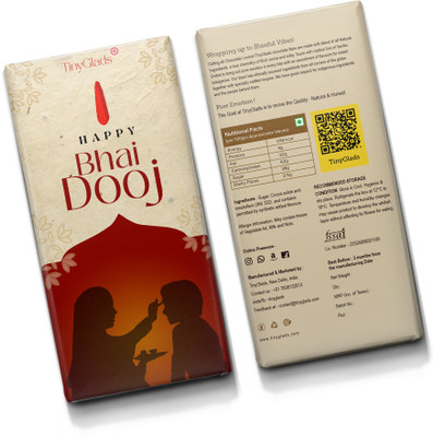 TinyGlads Premium Chocolates for Sibling Love | Bhai Dooj Chocolate Bars Bars(80 g)