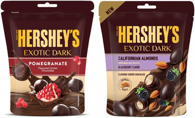 HERSHEY'S Exotic Dark POMEGRANATE & Californian Almonds BlackBerry Flavor Bars(2 x 33 g)