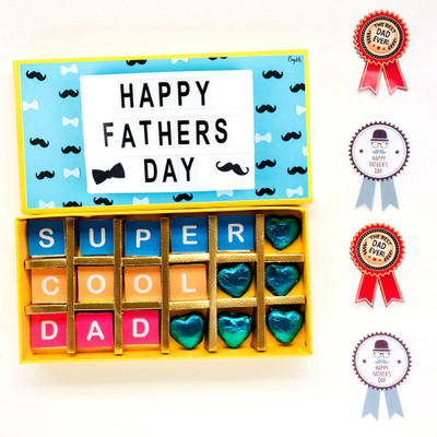 Expelite Fathers day- Cool Dad 18 Chocolate gift box Bars(18 x 27.78 g)