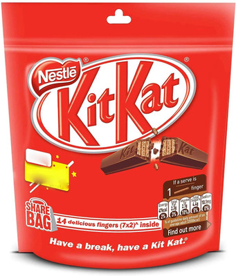 NESTLE Kitkat Chocolate Finger Wafer Bar Share Bag Bars Bars(138 g)