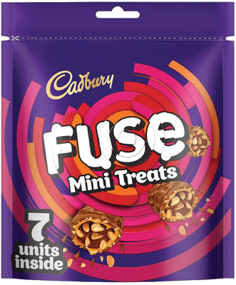 Cadbury Fuse Peanut & Caramel filled Mini Treats Chocolate Bars Bars(108.5 g)