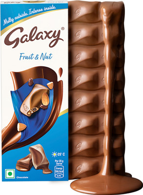GALAXY Fruit & Nut Chocolate Bar | Rich, Creamy & Nutty Bars(52 g)