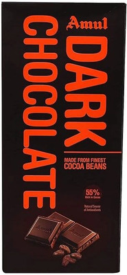 Amul Dark Chocolate, Made from finest Cocoa beans Bars 150 g pack of 3 Bars(3 x 140 g)
