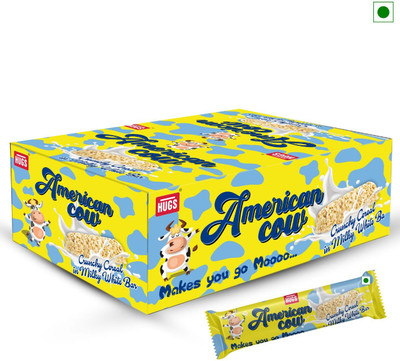 HUGS American Cow - Cereal Chocolate Bar | Oat Chocolate Milky White Bars(30 Units)