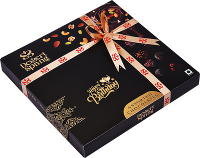 Dessertspring 185G - MESSAGE BOX - BLACK - BIRTHDAY -CHOCOLATE GIFT PACK - PACK OF 2 Bites(2 x 185 g)