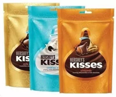 HERSHEY'S Kisses Milk Chocolate, Almonds and Cookies 'N' Creme Truffles Bars(3 x 100.8 g)