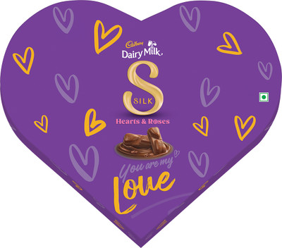 Cadbury Dairy Milk Silk Heart Shaped Valentine's Gift Box Chocolate Bars(135 g)