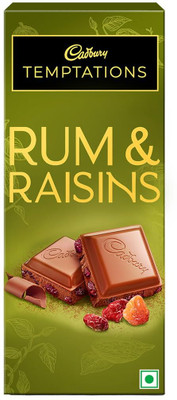 Cadbury Temptations Rum & Raisins Premium Chocolate Bar Bars(70.2 g)
