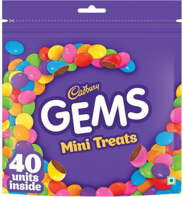 Cadbury Gems Chocolate 40 UNITS INSIDE TREATS Bars(127 g)