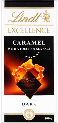 LINDT Excellence Dark Chocolate with a touch of Sea Salt Bars(100 g)