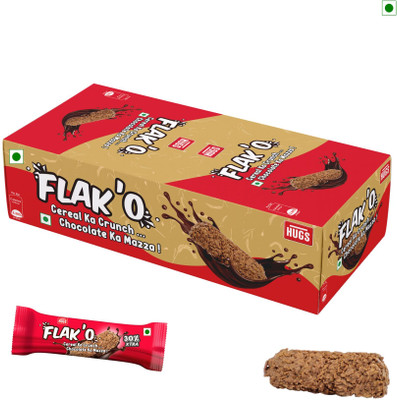 HUGS Flako - Chocolate Cereal Bar | Healthy Snacking Oat Chocolates Bars(30 Units)