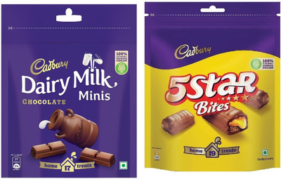 Cadbury Milk minis Chocolate & 5 Star Chocolate Brittles(2 x 155 g)