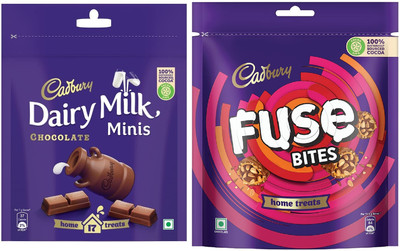 Cadbury Dairy Milk Chocolate & Fuse Peanut Bars(2 x 117 g)