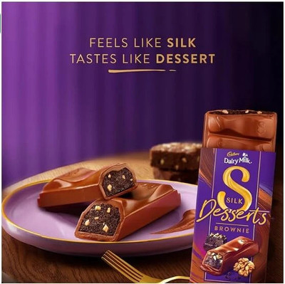 Cadbury WALNUT BROWNIE CHOCOLATE SPECIALLY DESIGNED DAIRY MILK CHOCOLATE BARS Bars(2 x 70 g)
