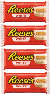 Reese's White Chocolate 2 Peanut Butter Cups with Milk Chocolate Bars(4 x 39.5 g)