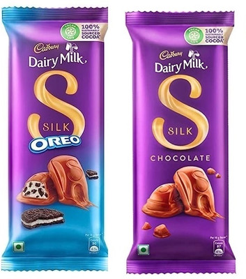Cadbury Dairy Milk Silk Oreo Chocolate & Dairy Milk Silk Chocolate Bar Bars(2 x 105 g)