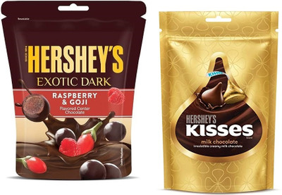 HERSHEY'S Exotic Dark Raspberry & Goji Chocolate & Milk Chocolate Bars(2 x 68 g)