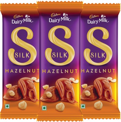 Cadbury Dairy Milk Silk Hazelnut Chocolate Bars(3 x 143 g)