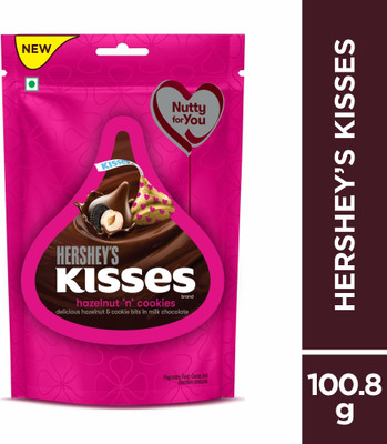 HERSHEY'S KISSES Hazelnut 'n' Cookies | Melt-in-mouth choclatey delight Truffles(100.8 g)