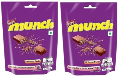 NESTLE Muncha Chocolate Coated Crunchy Wafer Share Pack Bars(2 x 160.2 g)