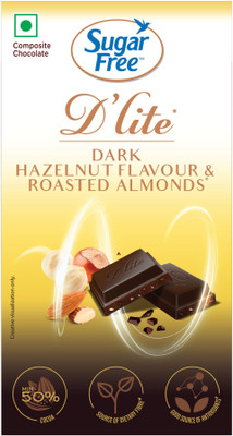 Sugarfree D'lite Hazlenut & Almonds Dark Chocolate Bars(40 g)
