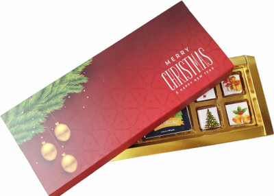 Cake House & Chocolate Land Merry Christmas/New Year Gifts of chocolate with tree decoration items(150g) Bites, Bars, Truffles(150 g)