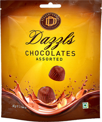 Dessertspring DAZZLS - 60G ASSORTED CHOCOLATE - PACK OF 5 Bites(5 x 60 g)