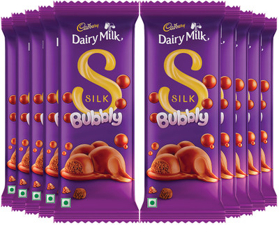 Cadbury Dairy Milk Silk Bubbly Chocolate Bars(10 x 46 g)