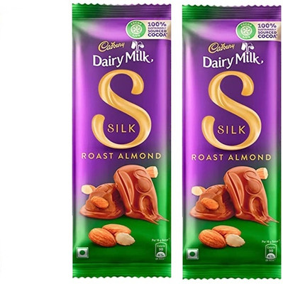 Cadbury Dairy Milk Silk Roasted Almonds Chocolate Bars(2 x 143 g)