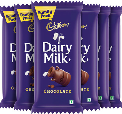 Cadbury Dairy Milk Bar Family Pack Chocolate Bars(6 x 112 g)