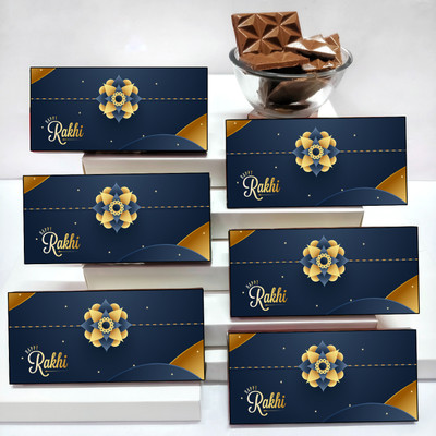Expelite Unique Rakhi Gift, 35 g Each (PACK OF 6), Rakhi Chocolate Combo for Bhen Bars(6 x 1 Units)