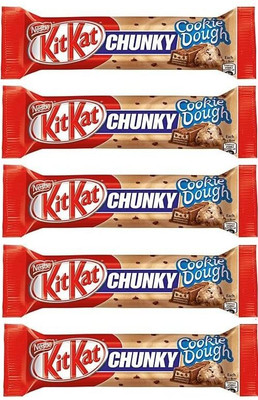 Nestle Kitkat Chunky Cookie Dough | Crispy Wafer with Smooth Milk Chocolate Bars(5 x 45 g)