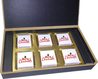 CHOCOINDIANART Lovely Merry Christmas-06pcs Delicious Chocolate Gift || Truffles(6 Units)