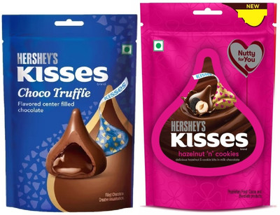 HERSHEY'S KISSES CHOCO TRUFFLE CHOCLATE & KISSES HAZELNUT N COOKIES Truffles(2 x 39.5 g)