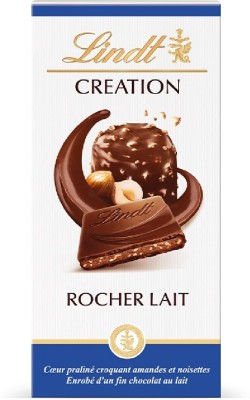 LINDT Creation Rocher Lait Milk Chocolate | Almonds and Hazelnuts Coated Bars(150 g)