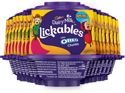 Cadbury Dairy Milk Lickables with Oreo Chunks Chocolate Fudges(15 x 20 g)