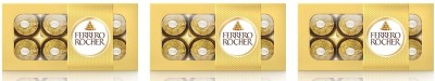 FERRERO ROCHER Multi Layered Chocolate,8 Pieces x Pack of 3 Truffles(3 x 8 Units)