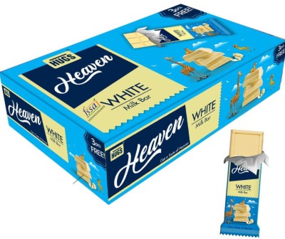 HUGS Heaven White Milk Bar Chocolates Box with Surprise Gift | White Chocolate Bars(33 Units)