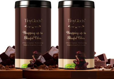 TinyGlads Cranberry Mini Bars Chocolates Jar - Duo Pack Truffles(2 x 250 g)
